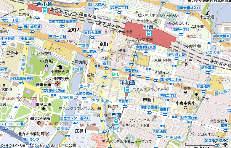 メガネスーパー　小倉本店付近の地図